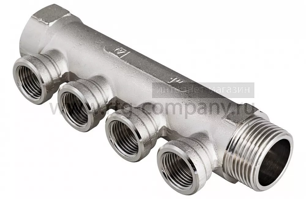 Коллектор внутренняя резьба 2 выхода 3/4" * 1/2" (VTc.550.N) (Valtec)